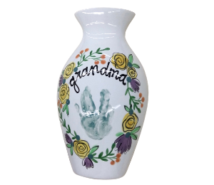 Natomas Floral Handprint Vase