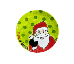 Natomas Peeking Santa Plate