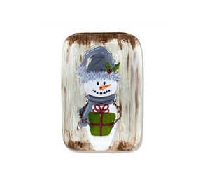 Natomas Rustic Snowman Platter